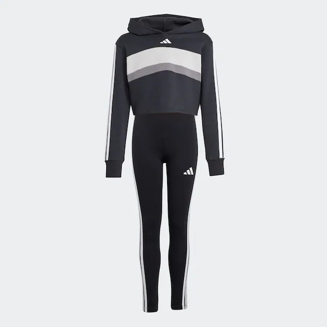 adidas Sportswear Trainingsanzug »SEASONAL ESSENTIALS TIBERIO 3-STREIFEN KIDS LEGGINGS-SET« 2 Stk.