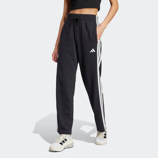 adidas Sportswear Sporthose »ESSENTIALS 3-STREIFEN OPEN HEM FRENCH TERRY« Reguläre Passform, aus weichem French Terry
