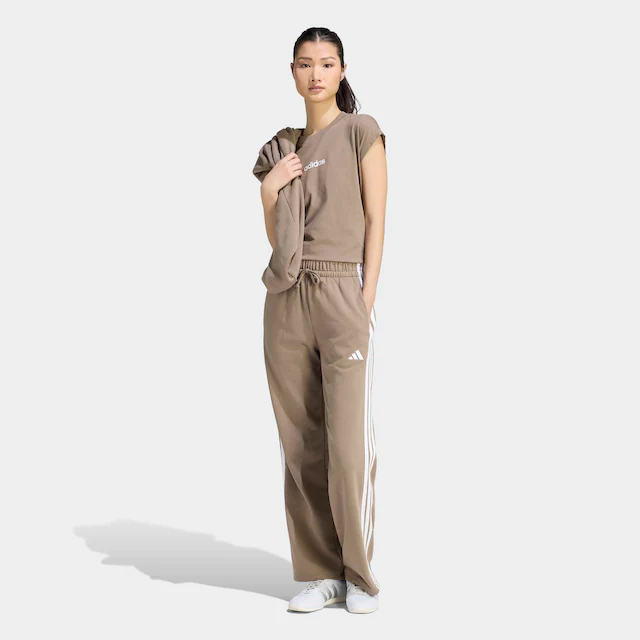 adidas Sportswear Sporthose »ESSENTIALS 3-STREIFEN OPEN HEM FRENCH TERRY« Reguläre Passform, aus weichem French Terry