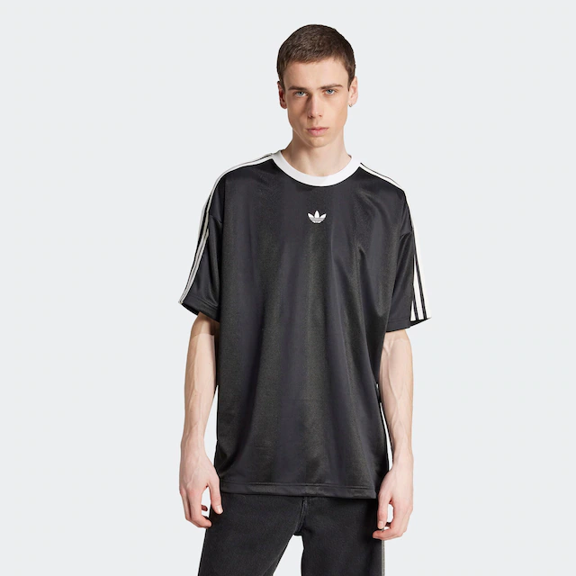 adidas Originals T-Shirt »ADIDAS ADICOLOR JACQUARD TRIKOT« lockere Passform, Rundhalsausschnitt, mit klassischem Trefoil Logo