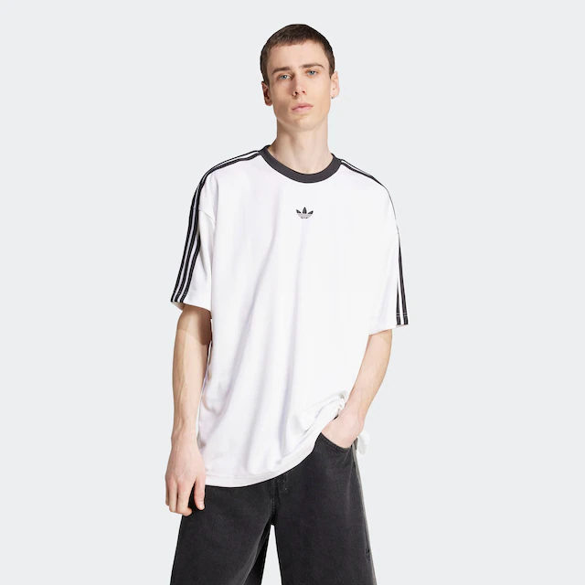 adidas Originals T-Shirt »ADIDAS ADICOLOR JACQUARD TRIKOT« lockere Passform, Rundhalsausschnitt, mit klassischem Trefoil Logo