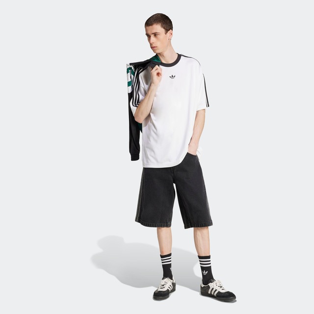 adidas Originals T-Shirt »ADIDAS ADICOLOR JACQUARD TRIKOT« lockere Passform, Rundhalsausschnitt, mit klassischem Trefoil Logo