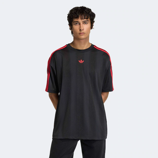adidas Originals T-Shirt »ADIDAS ADICOLOR JACQUARD TRIKOT« lockere Passform, Rundhalsausschnitt, mit klassischem Trefoil Logo