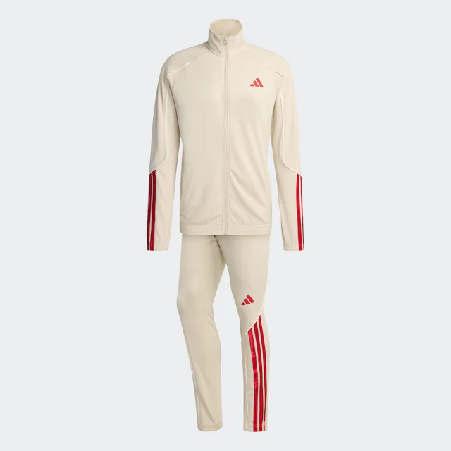 adidas Sportswear Trainingsanzug »STADIUM 3-STREIFEN« 2 tlg. zweiteiliges Set aus Jacke und Hose, aus leichtem Polyester