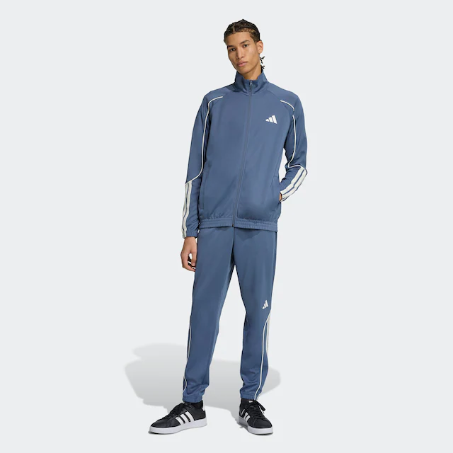 adidas Sportswear Trainingsanzug »STADIUM 3-STREIFEN« 2 tlg. zweiteiliges Set aus Jacke und Hose, aus leichtem Polyester