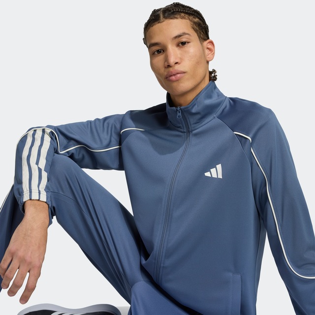 adidas Sportswear Trainingsanzug »STADIUM 3-STREIFEN« 2 tlg. zweiteiliges Set aus Jacke und Hose, aus leichtem Polyester