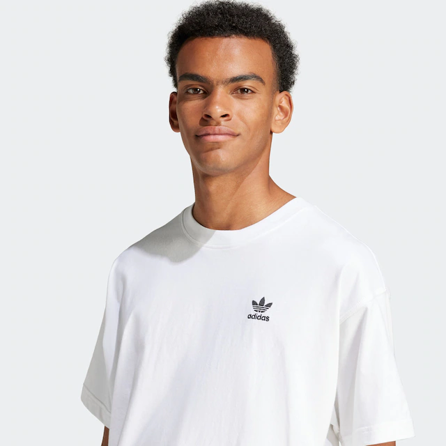 adidas Originals T-Shirt »TREFOIL ESSENTIALS OVERSIZED« mit geripptem Rundhalsausschnitt, Kurzarm, ohne Verschluss