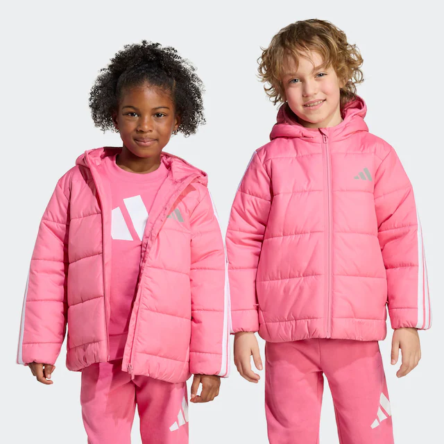 adidas Sportswear Winterjacke »ESSENTIALS 3-STREIFEN GEFÜTTERTE« für Kinder, mit Reißverschluss, leichtes Material