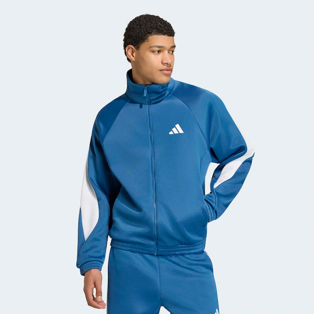 adidas Sportswear Trainingsjacke »STADIUM« mit Rollkragen, lockere Passform, aus Polyester und Baumwolle