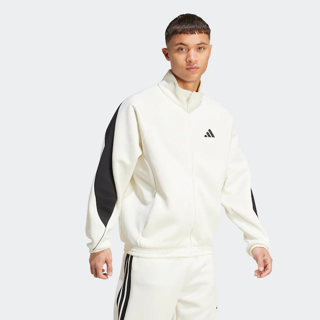 adidas Sportswear Trainingsjacke »STADIUM« mit Rollkragen, lockere Passform, aus Polyester und Baumwolle