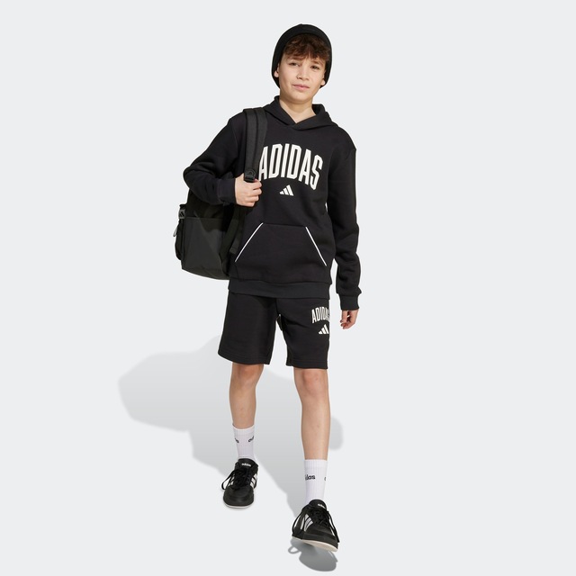 adidas Sportswear Shorts »SEASONALS ESSENTIALS COLLEGIATE TYPOGRAPHY KIDS« für Kinder und Teens, sportlicher Stil, aus Baumwolle und Polyester