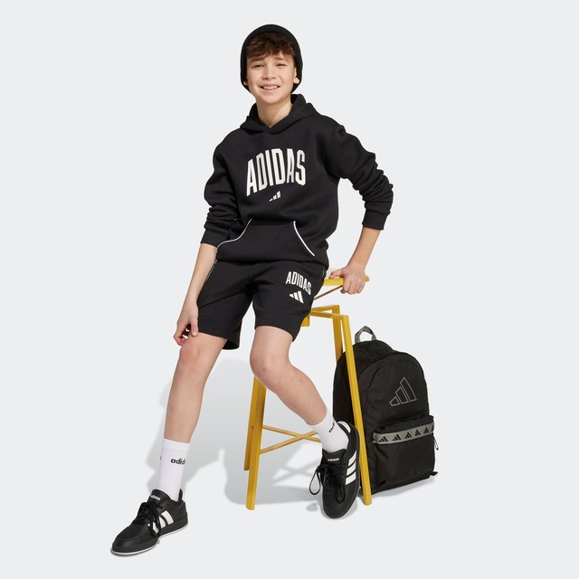 adidas Sportswear Shorts »SEASONALS ESSENTIALS COLLEGIATE TYPOGRAPHY KIDS« für Kinder und Teens, sportlicher Stil, aus Baumwolle und Polyester