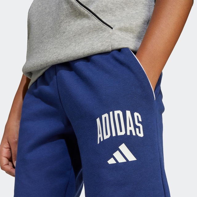 adidas Sportswear Shorts »SEASONALS ESSENTIALS COLLEGIATE TYPOGRAPHY KIDS« für Kinder und Teens, sportlicher Stil, aus Baumwolle und Polyester