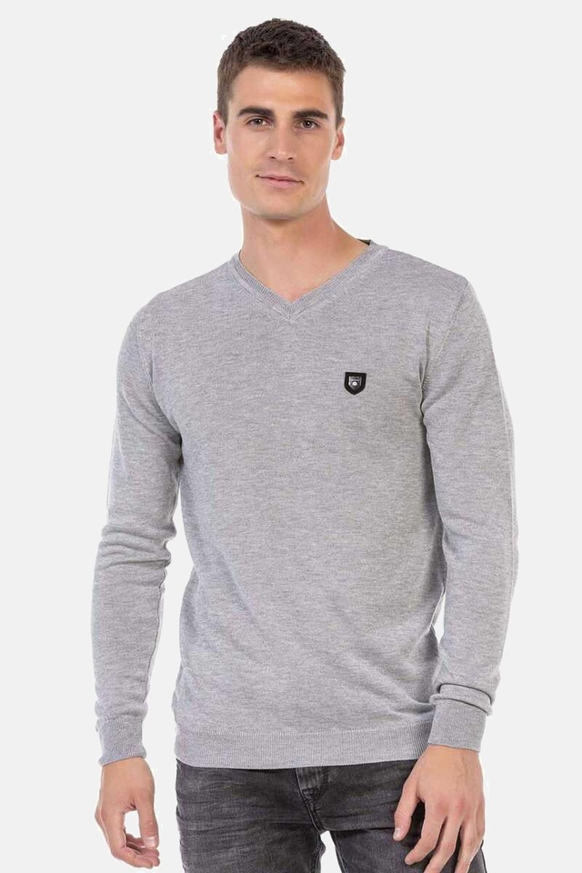 Cipo & Baxx V-Ausschnitt-Pullover »Pullover« 1 Stk. mit V-Ausschnitt, CP242