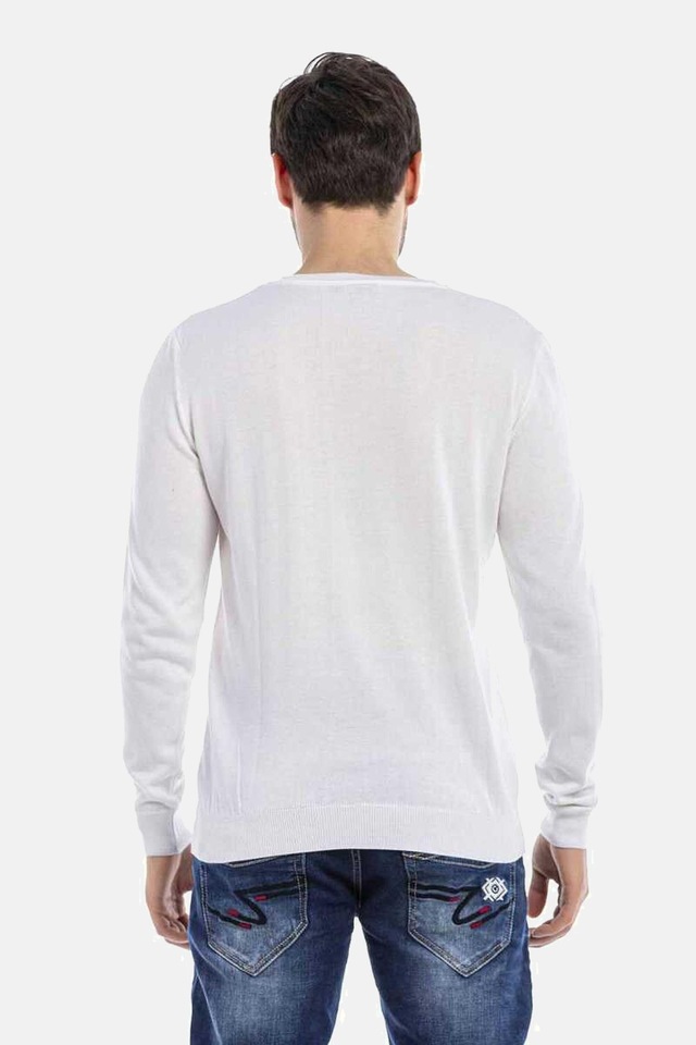Cipo & Baxx V-Ausschnitt-Pullover »Pullover« 1 Stk. mit V-Ausschnitt, CP242