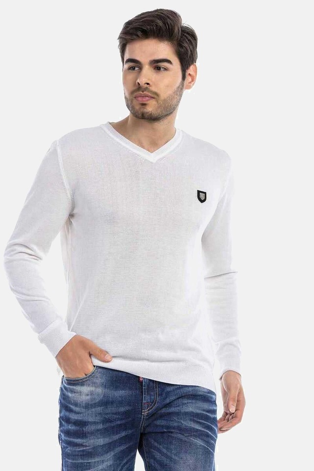 Cipo & Baxx V-Ausschnitt-Pullover »Pullover« 1 Stk. mit V-Ausschnitt, CP242