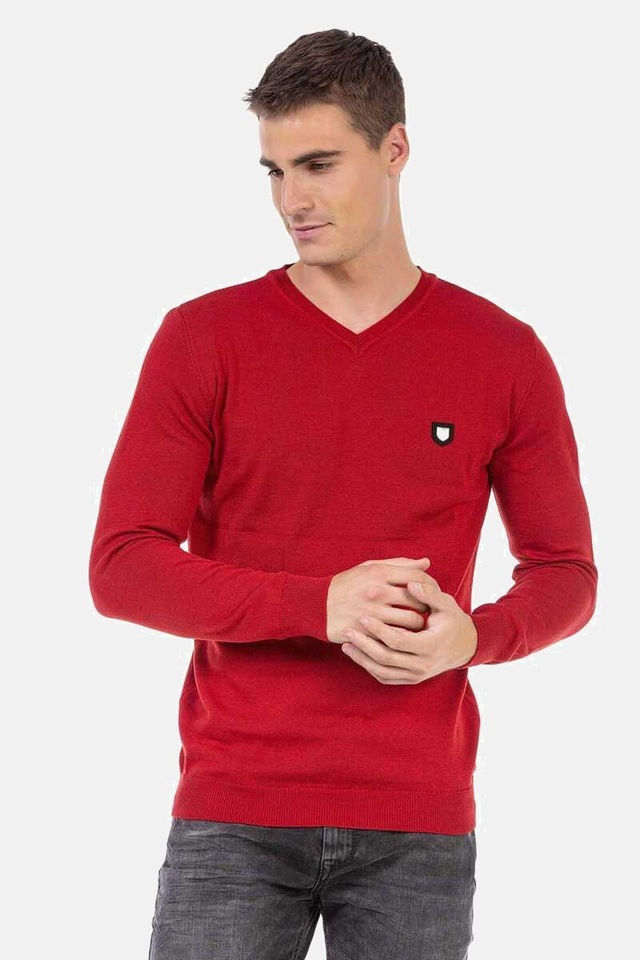 Cipo & Baxx V-Ausschnitt-Pullover »Pullover« 1 Stk. mit V-Ausschnitt, CP242