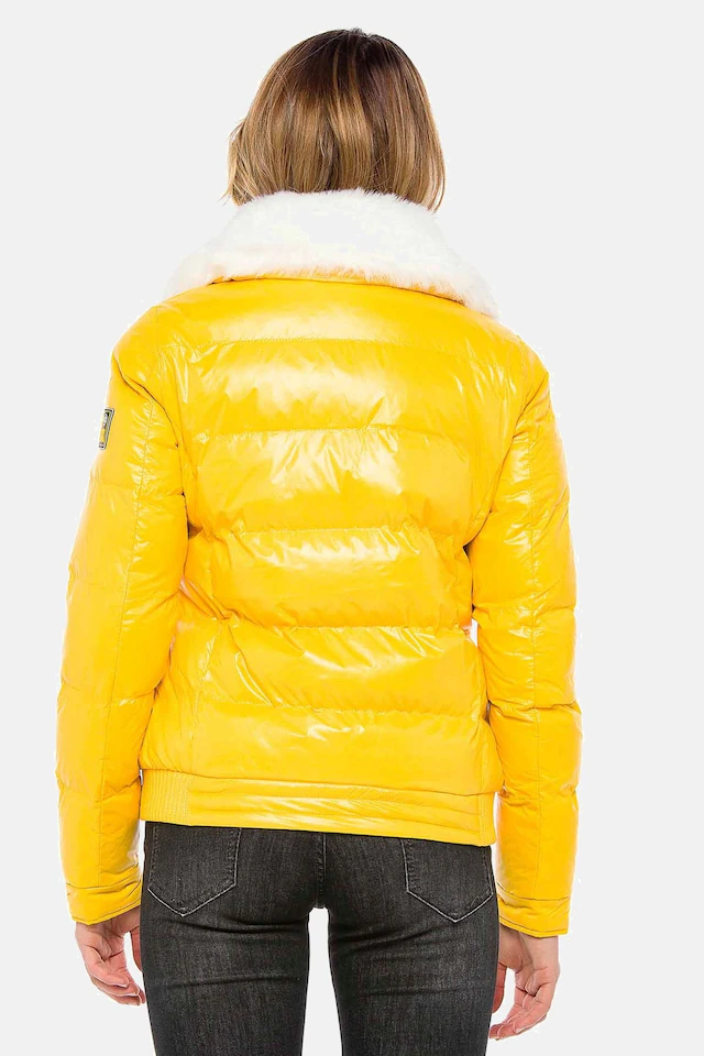 Cipo & Baxx Winterjacke »Winterjacke mit Kunstfellkragen« ohne Kapuze mit Kunstfellkragen, WM108