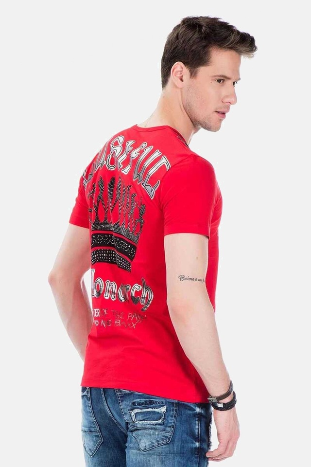 Cipo & Baxx T-Shirt »Herren T-Shirt mit Foil-Print« mit Foil-Print, CT-377