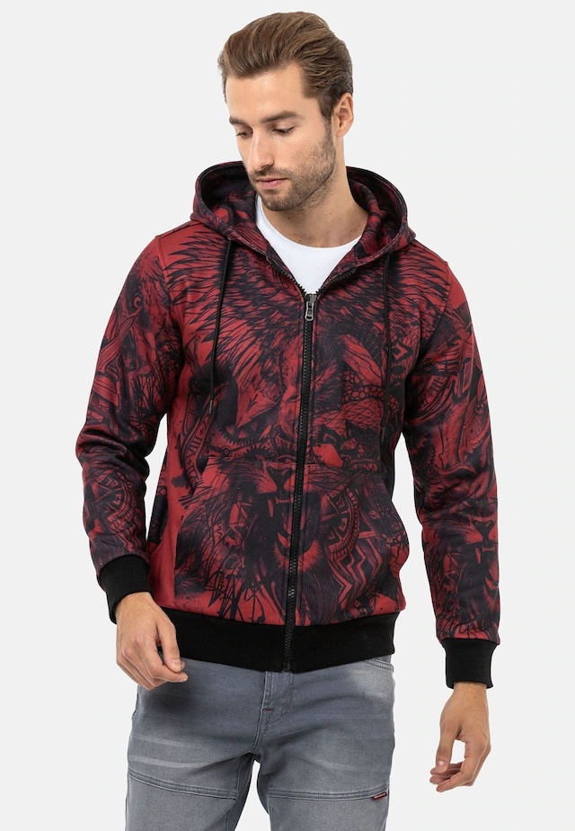 Cipo & Baxx Sweatjacke »Jacken« 1 Stk. mit auffälligem Print, CL559