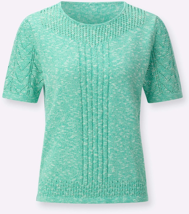 Classic Rundhalspullover »Ajour-Pullover«