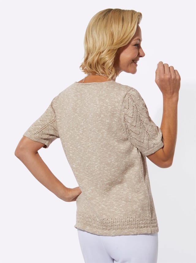 Classic Rundhalspullover »Ajour-Pullover«