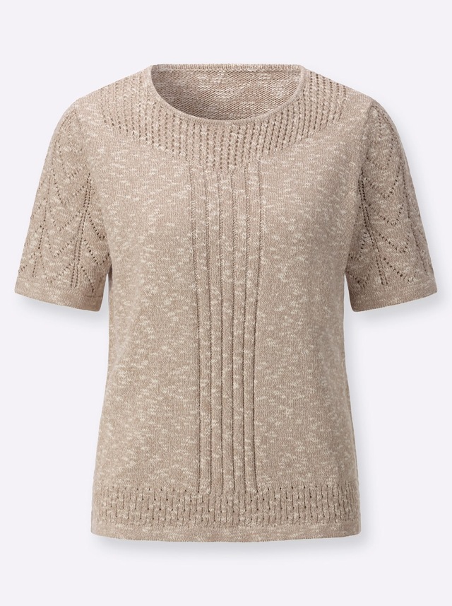 Classic Rundhalspullover »Ajour-Pullover«