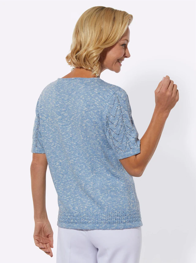 Classic Rundhalspullover »Ajour-Pullover«