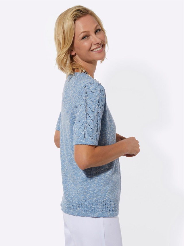 Classic Rundhalspullover »Ajour-Pullover«