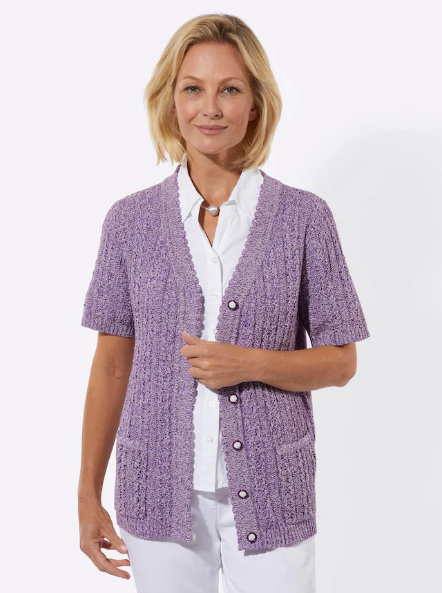 Classic Basics Ajourstrickjacke