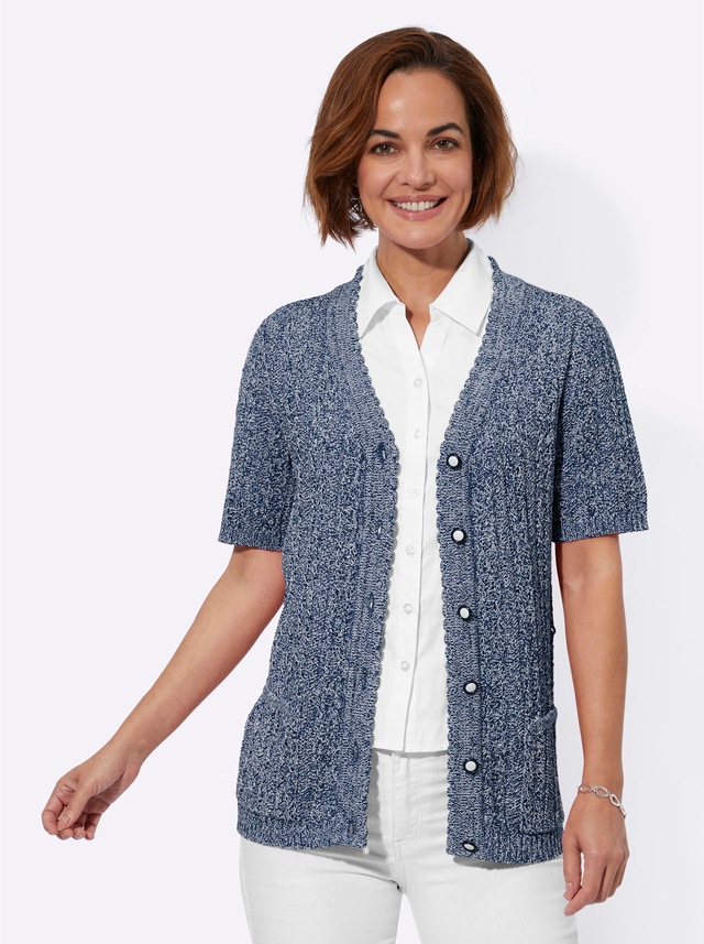 Classic Basics Ajourstrickjacke