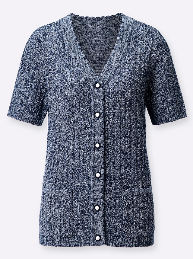 Classic Basics Ajourstrickjacke