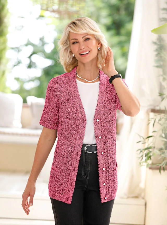 Classic Basics Ajourstrickjacke