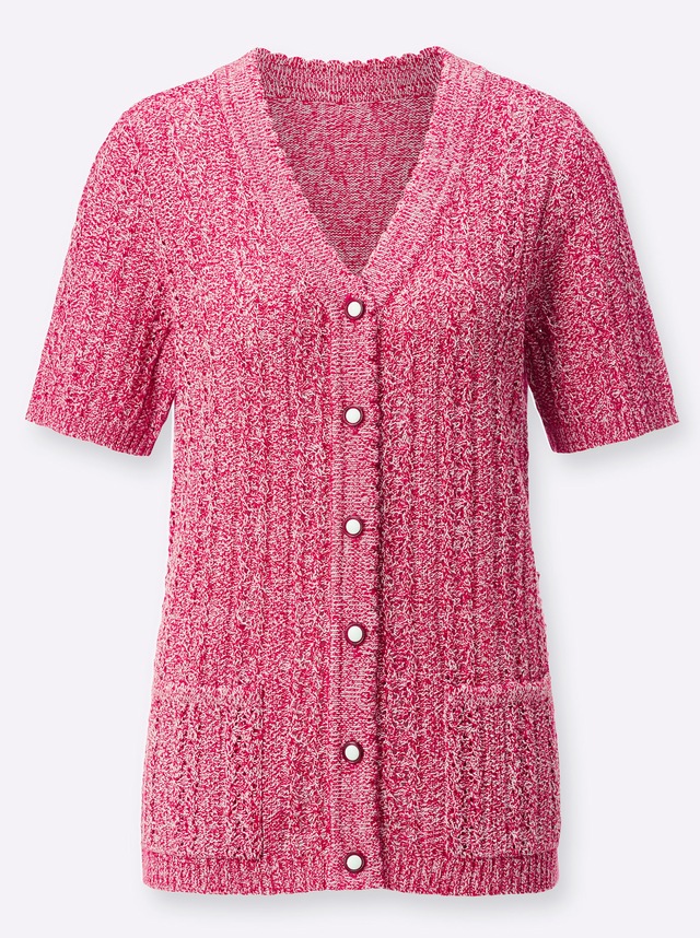 Classic Basics Ajourstrickjacke