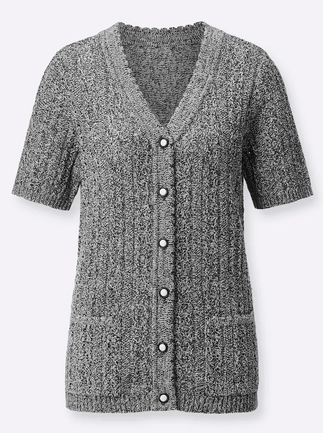 Classic Basics Ajourstrickjacke