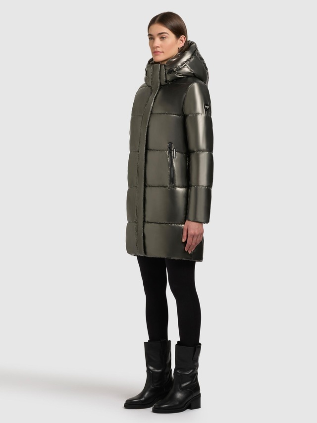 khujo Steppmantel »Haya Shiny-YM« Wasserdichter gesteppter Damen Winter Kurzmantel