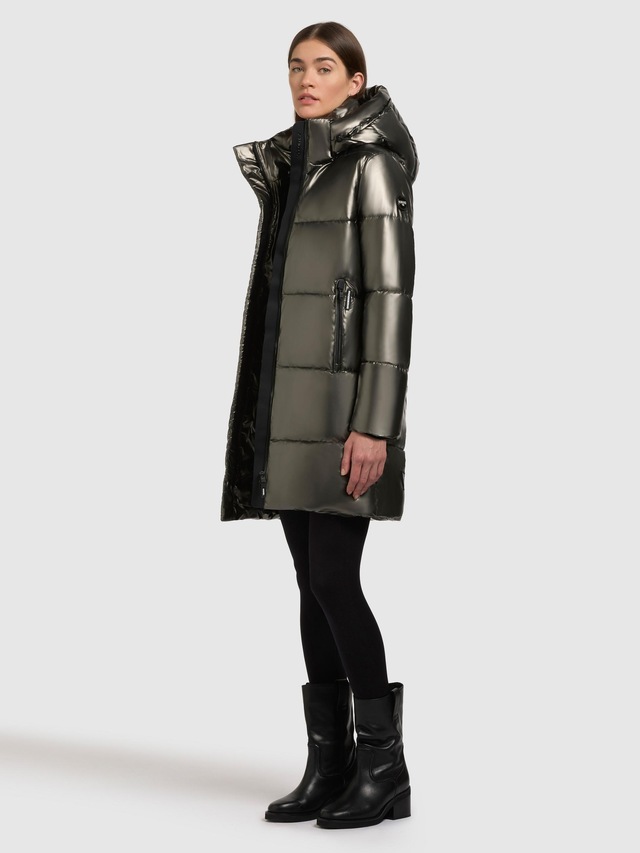 khujo Steppmantel »Haya Shiny-YM« Wasserdichter gesteppter Damen Winter Kurzmantel