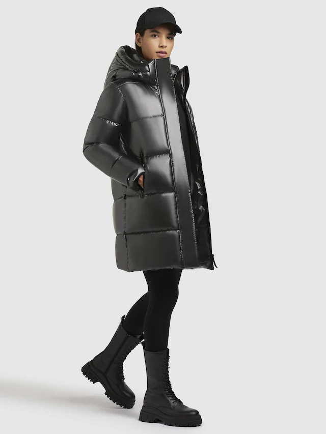 khujo Steppmantel »Haya Shiny-YM« Wasserdichter gesteppter Damen Winter Kurzmantel
