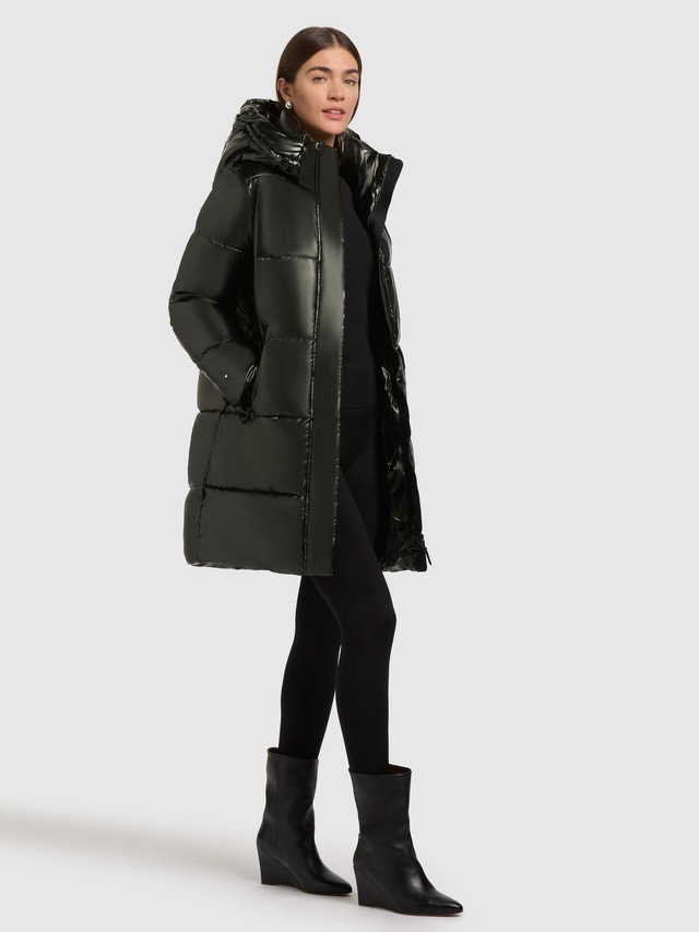 khujo Steppmantel »Haya Shiny-YM« Wasserdichter gesteppter Damen Winter Kurzmantel