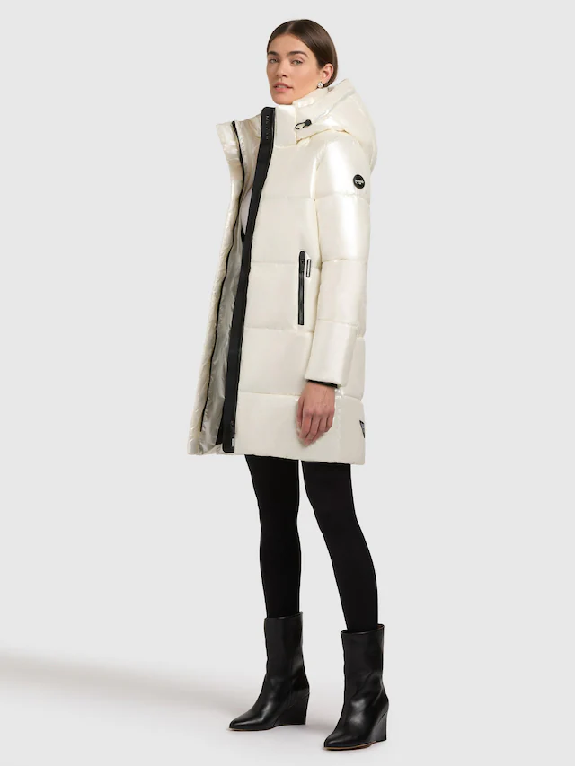 khujo Steppmantel »Haya Shiny-YM« Wasserdichter gesteppter Damen Winter Kurzmantel