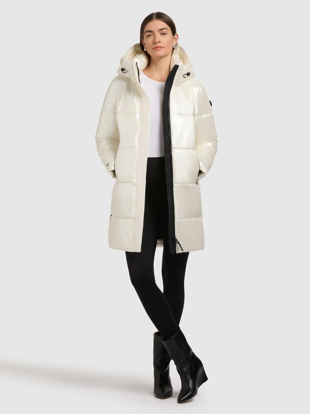 khujo Steppmantel »Haya Shiny-YM« Wasserdichter gesteppter Damen Winter Kurzmantel