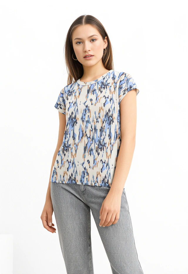 soyaconcept T-Shirt »SC-ARETHA 38« aus Polyester, lockere Passform, Kurzarm, Rundhalsausschnitt