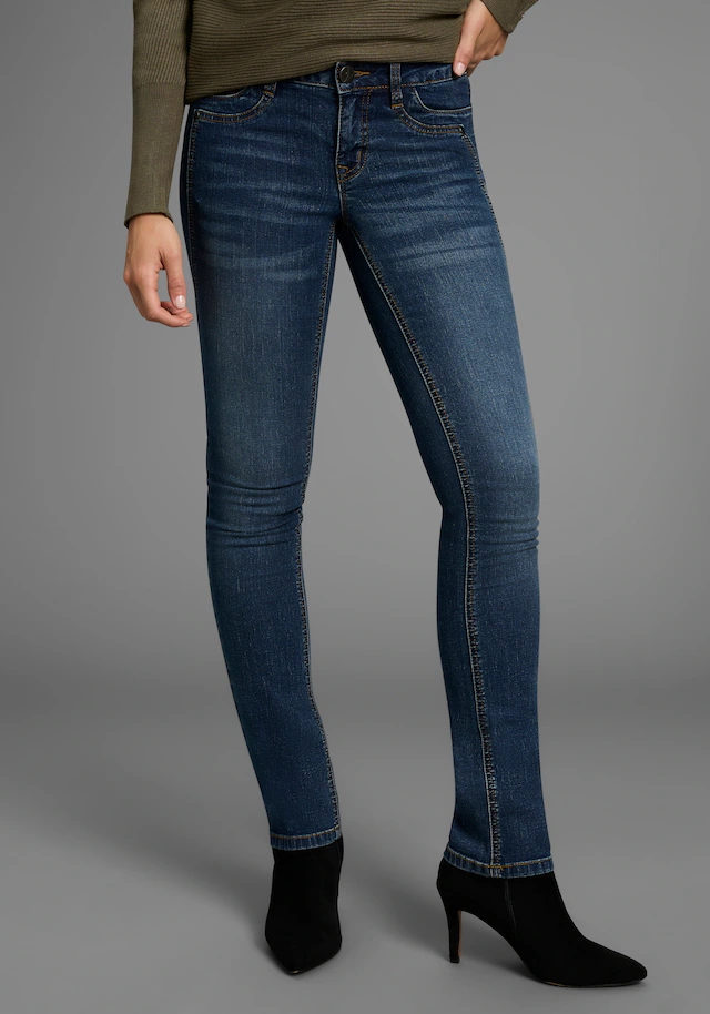 Arizona Comfort-fit-Jeans »mit Keileinsätzen« niedrige Leibhöhe