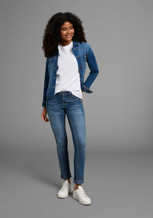 Arizona Comfort-fit-Jeans »mit Keileinsätzen« niedrige Leibhöhe