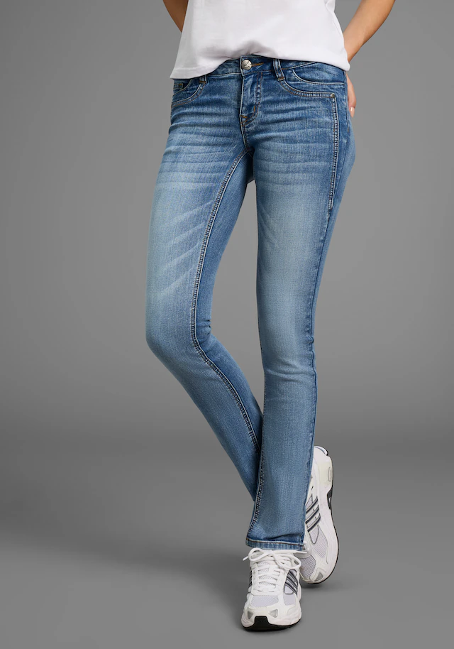 Arizona Comfort-fit-Jeans »mit Keileinsätzen« niedrige Leibhöhe