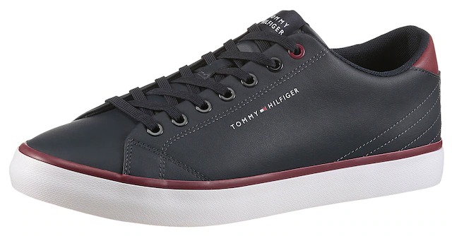 Tommy Hilfiger Sneaker »TH HI VULC CORE LOW LEATHER« , Freizeitschuh, Halbschuh, Schnürer mit gepolstertem Schaftrand