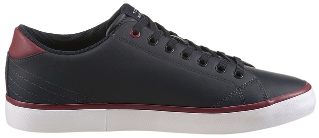Tommy Hilfiger Sneaker »TH HI VULC CORE LOW LEATHER« , Freizeitschuh, Halbschuh, Schnürer mit gepolstertem Schaftrand