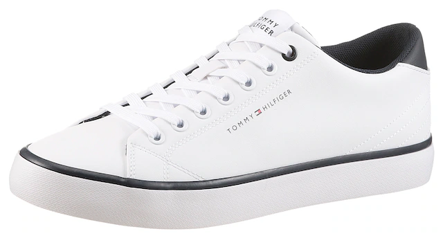 Tommy Hilfiger Sneaker »TH HI VULC CORE LOW LEATHER« , Freizeitschuh, Halbschuh, Schnürer mit gepolstertem Schaftrand