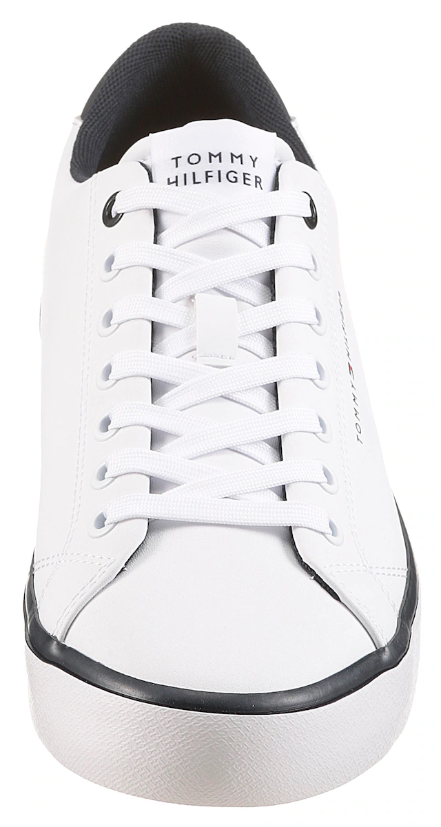Tommy Hilfiger Sneaker »TH HI VULC CORE LOW LEATHER« , Freizeitschuh, Halbschuh, Schnürer mit gepolstertem Schaftrand