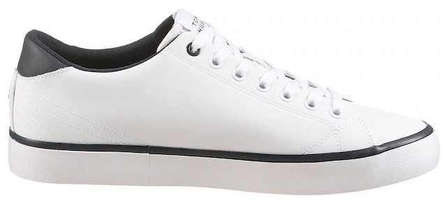 Tommy Hilfiger Sneaker »TH HI VULC CORE LOW LEATHER« , Freizeitschuh, Halbschuh, Schnürer mit gepolstertem Schaftrand
